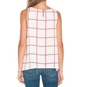 Splendid Tops - Splendid Floral Plaid Mix Drape Tank Splendid Tops - Splendid Floral Plaid Mix Drape Tank
